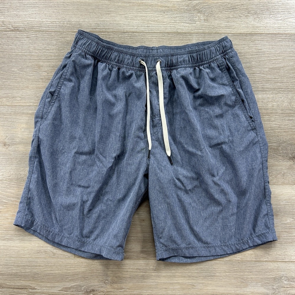 Fair Harbor Mens Large Blue Lined Swim Trunks Surfing Beach Stretch Pockets